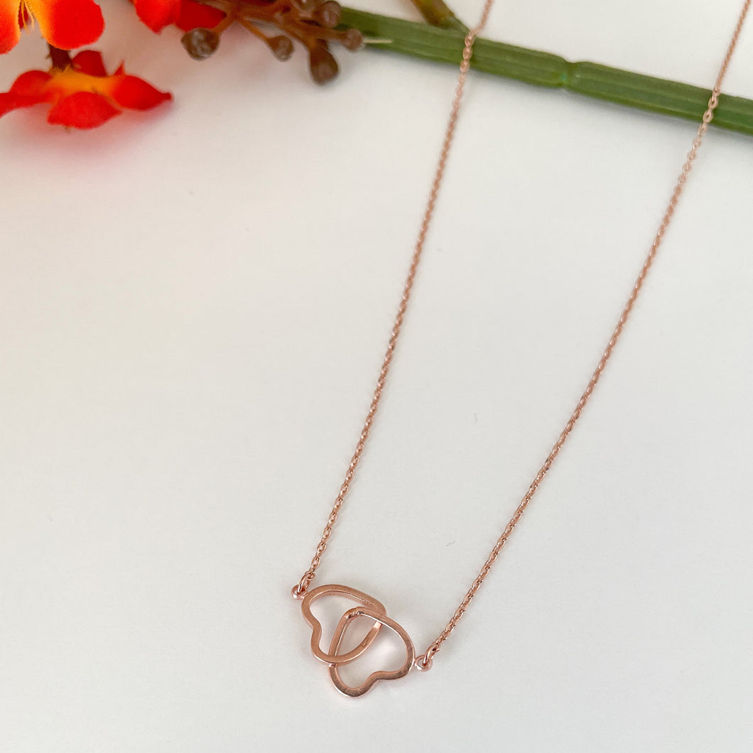 Heart Link Charm Necklace