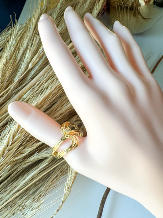Knotted Loop Open Band Ring