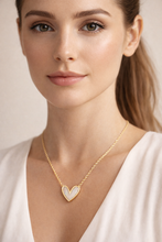 Load image into Gallery viewer, ✅ Mother of Pearl Heart Necklace – Timeless Shine with Romantic Charm
