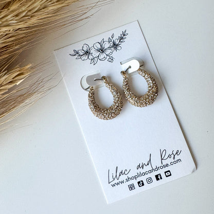 ✨ Pave Graduated Latch Hoop Earrings