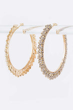 Load image into Gallery viewer, Rhinestone 60MM Iconic Hoop Earrings
