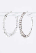 Load image into Gallery viewer, Rhinestone 60MM Iconic Hoop Earrings
