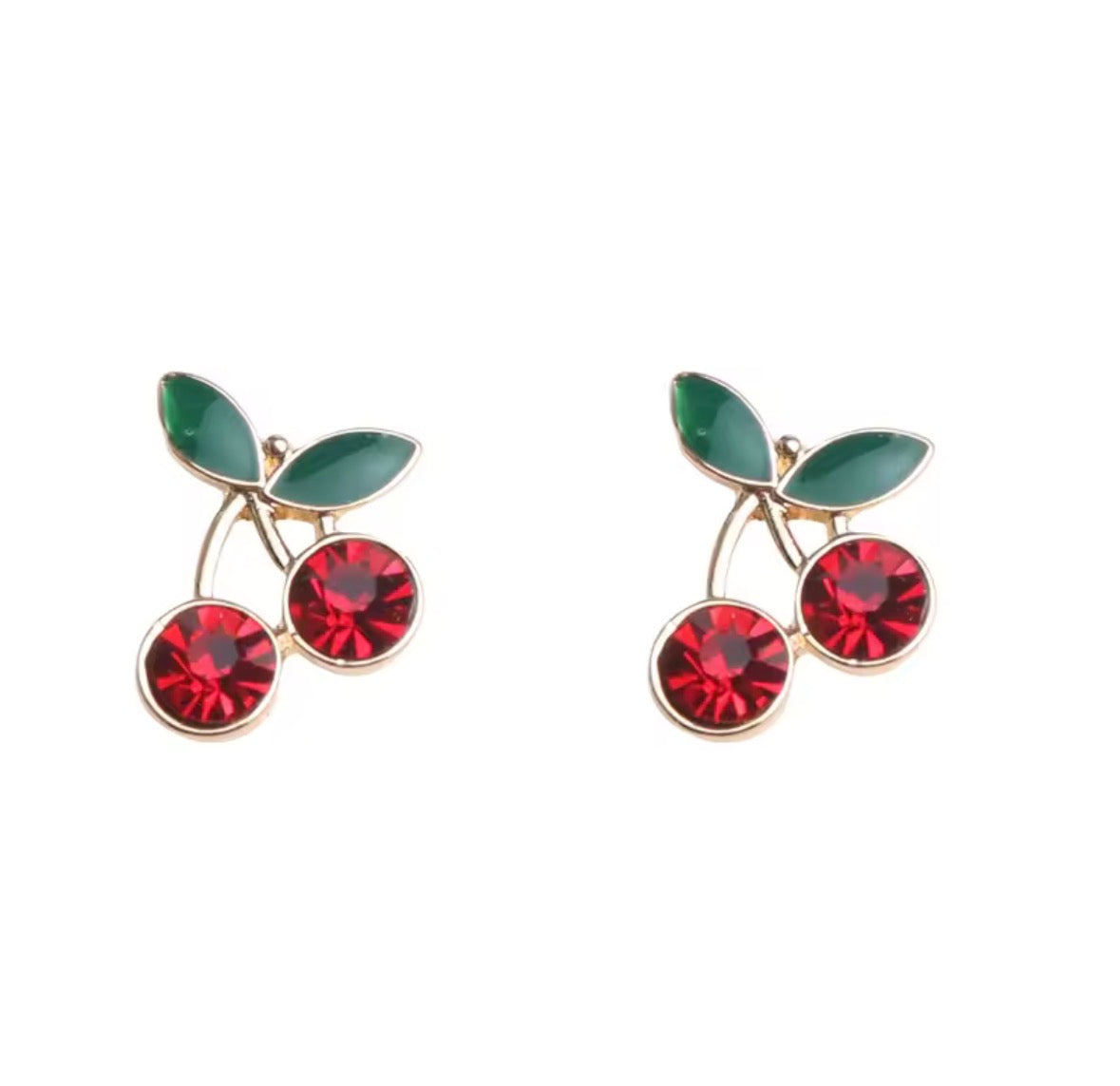 Sweet Cherries Stud Earrings