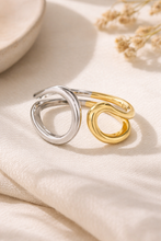 Load image into Gallery viewer, ✅ Two Tone Looped Open Band Ring
