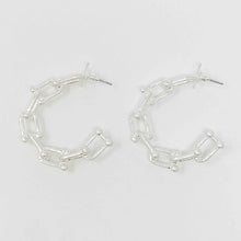 Load image into Gallery viewer, Chained Link Hoop Earrings
