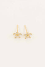 Load image into Gallery viewer, Jeweled Flower Stud Earrings

