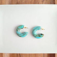 Load image into Gallery viewer, Chloe Hoops - Turquoise
