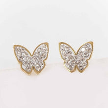 Load image into Gallery viewer, Sparkling Butterfly Stud Earrings
