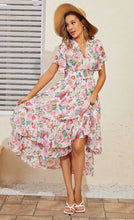 Load image into Gallery viewer, Tiered floral midi dress
