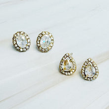 Load image into Gallery viewer, Ideal Cut Crusted Stud Earrings
