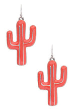 Load image into Gallery viewer, Enamel Iconic Cactus Earrings
