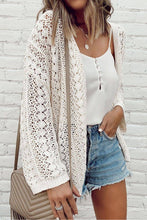 Load image into Gallery viewer, Women Hollow Out Knit Drop Shoulder Cardigan
