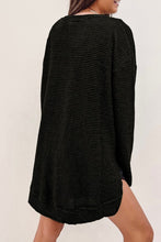 Load image into Gallery viewer, Women Waffle Knit High Slits Oversized Top
