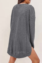 Load image into Gallery viewer, Women Waffle Knit High Slits Oversized Top
