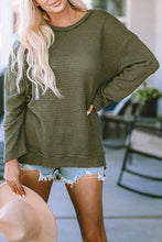 Load image into Gallery viewer, Women Waffle Knit High Slits Oversized Top
