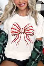 Load image into Gallery viewer, Christmas Tree Cake Bow Graphic Tee
