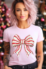 Load image into Gallery viewer, Christmas Tree Cake Bow Graphic Tee
