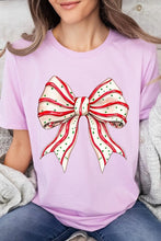 Load image into Gallery viewer, Christmas Tree Cake Bow Graphic Tee
