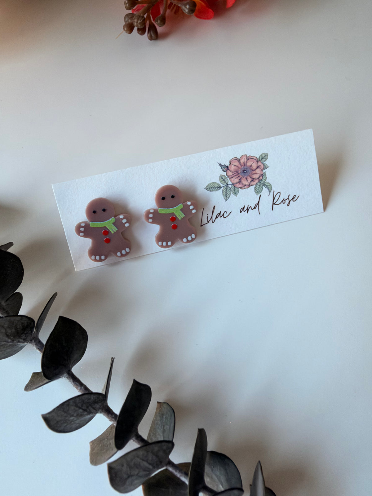 Gingerbread Man Stud Earrings