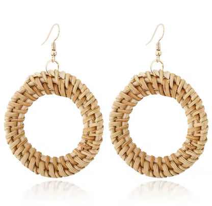 ✨ Round Rattan Earrings