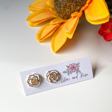 Load image into Gallery viewer, Large Rose Stud Earrings
