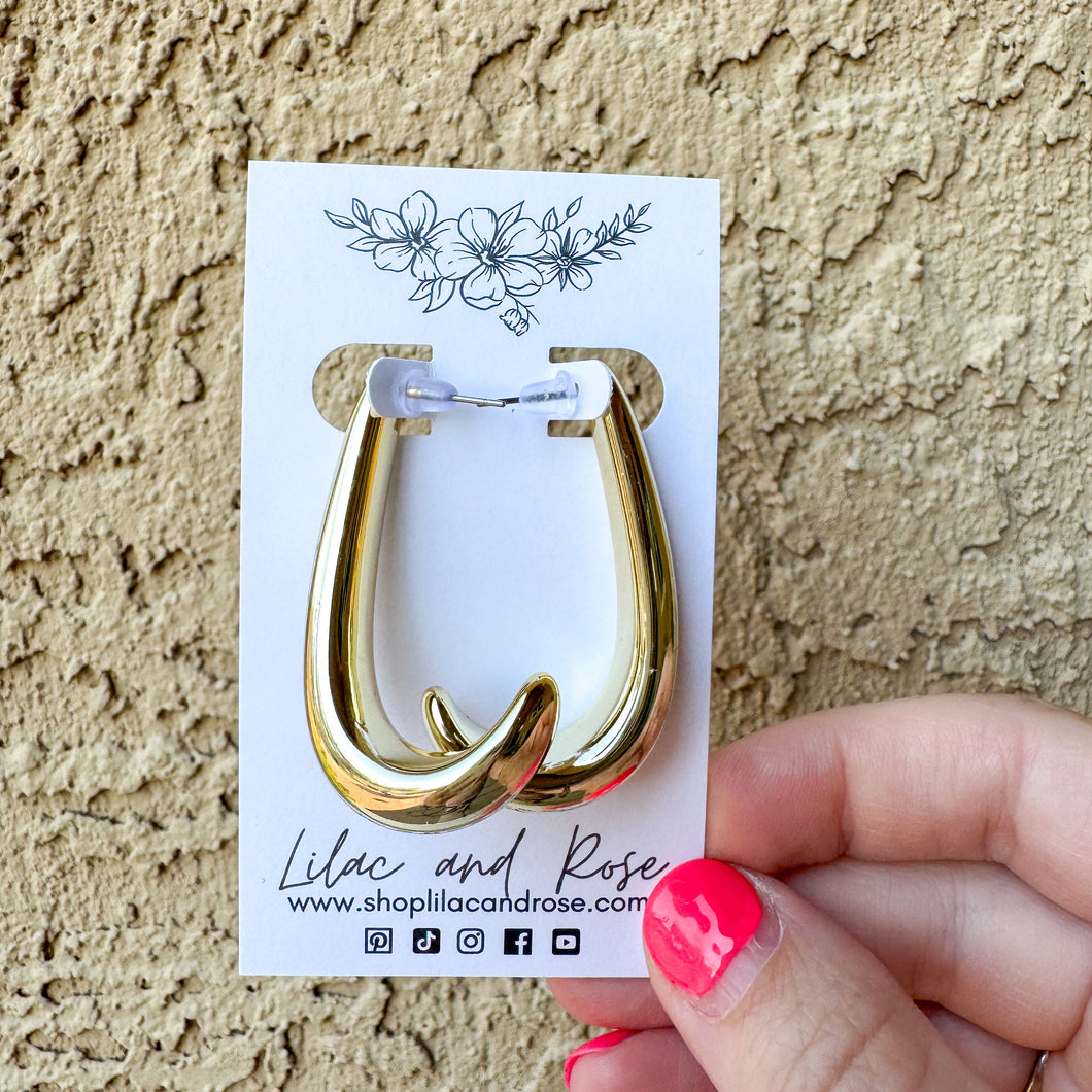 statement hoops oversized curved design modern jewelry