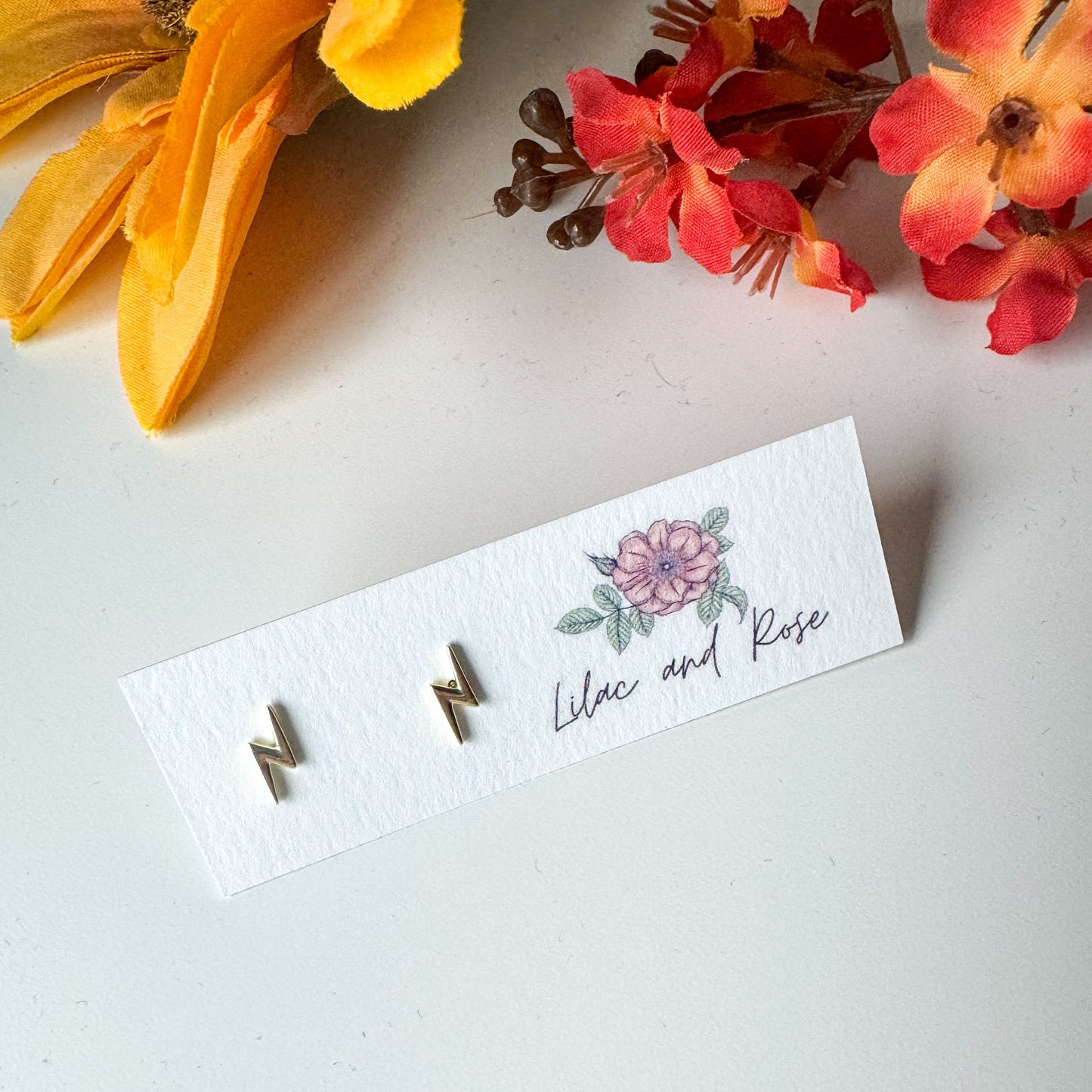 ✅ Sterling Silver Lightning Bolt Stud Earrings