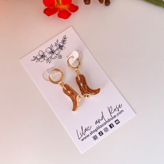 ✨ Epoxy Cowgirl Boot Earrings