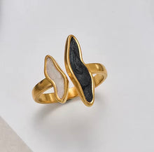Load image into Gallery viewer, ✨ Stainless Steel Wave Drip Glaze Open Ring
