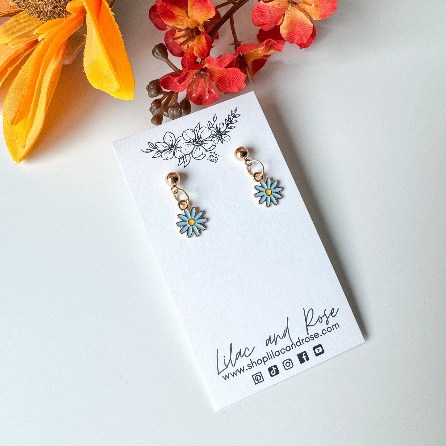 ✅ Colorful Daisy Earrings