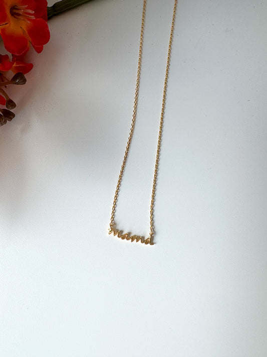 ✨ 18K Gold Dipped Mama Pendant Necklace