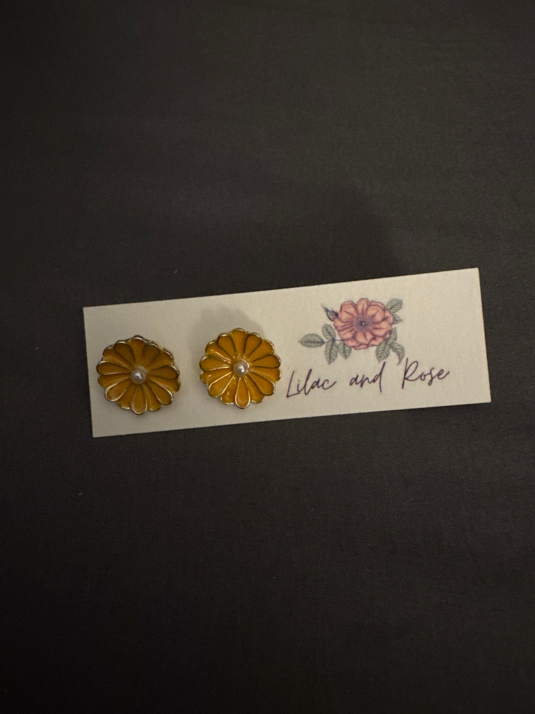 Large Yellow Flower Stud Earring