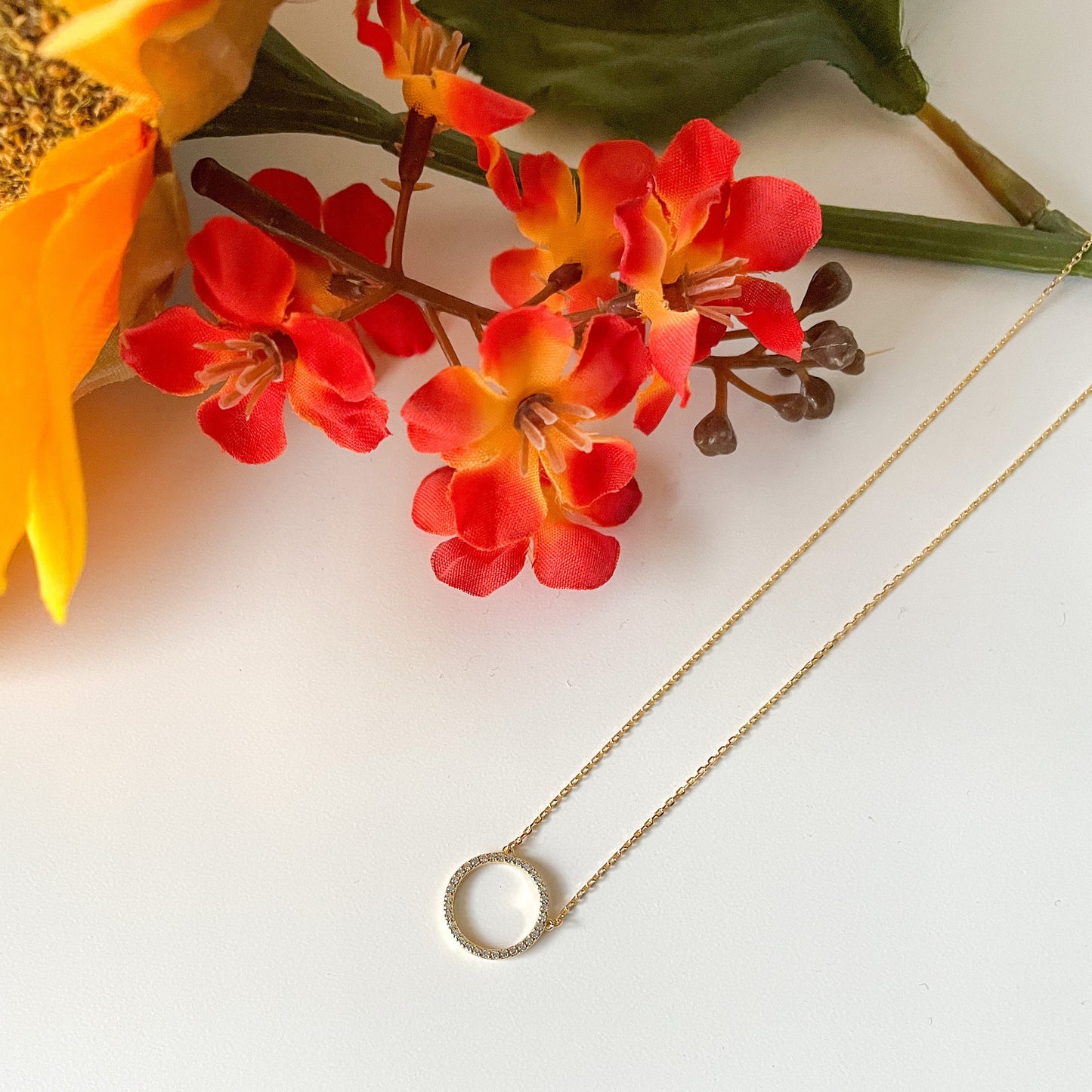 ✨ Pave Circle Necklace