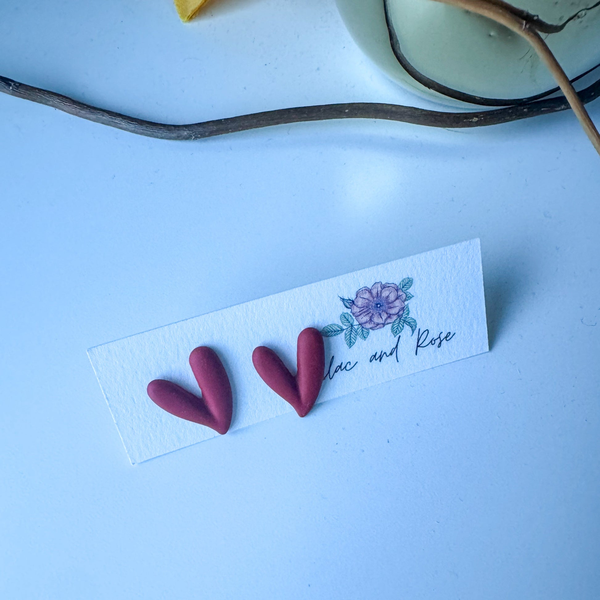 retro inspired heart studs lightweight hypoallergenic jewelry