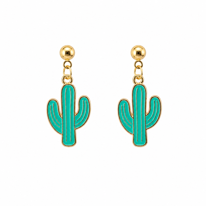 ✨ Spring Cactus Earrings – Bright Blooms & Desert Vibes in Every Pair