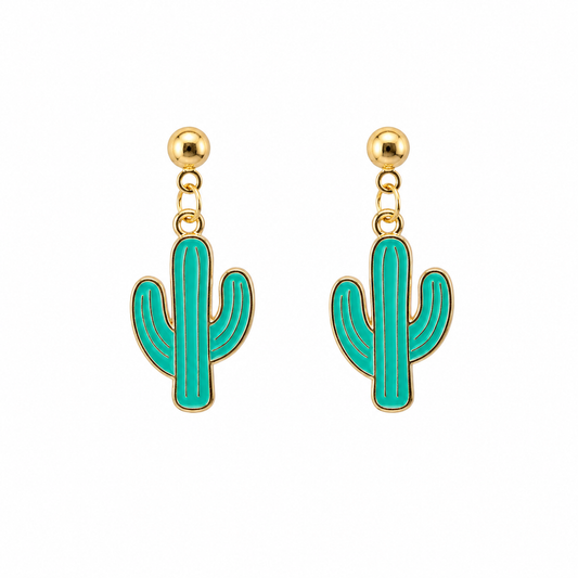 ✨ Spring Cactus Earrings – Bright Blooms & Desert Vibes in Every Pair