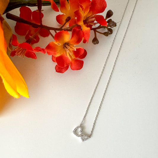 ✨ Mini Jewel Double Heart Pendant Necklace