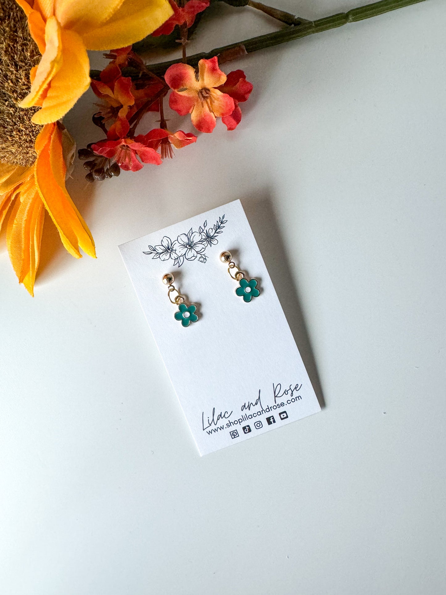✅ Spring Floral Earrings