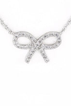 Load image into Gallery viewer, CZ Bow Pendant Necklace
