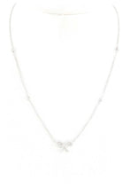 Load image into Gallery viewer, CZ Bow Pendant Necklace
