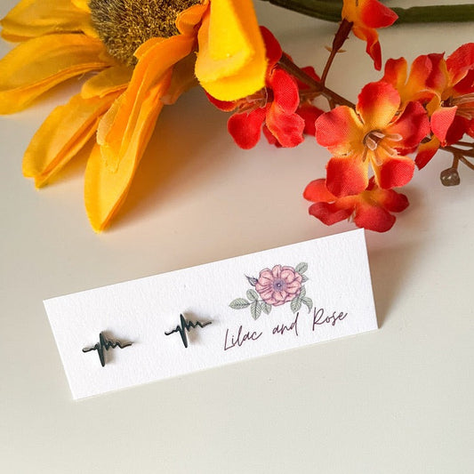 nurse gift heartbeat earrings
