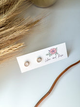 Load image into Gallery viewer, CZ White Pave Studs
