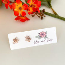 Load image into Gallery viewer, Flower Outline Stud Earrings
