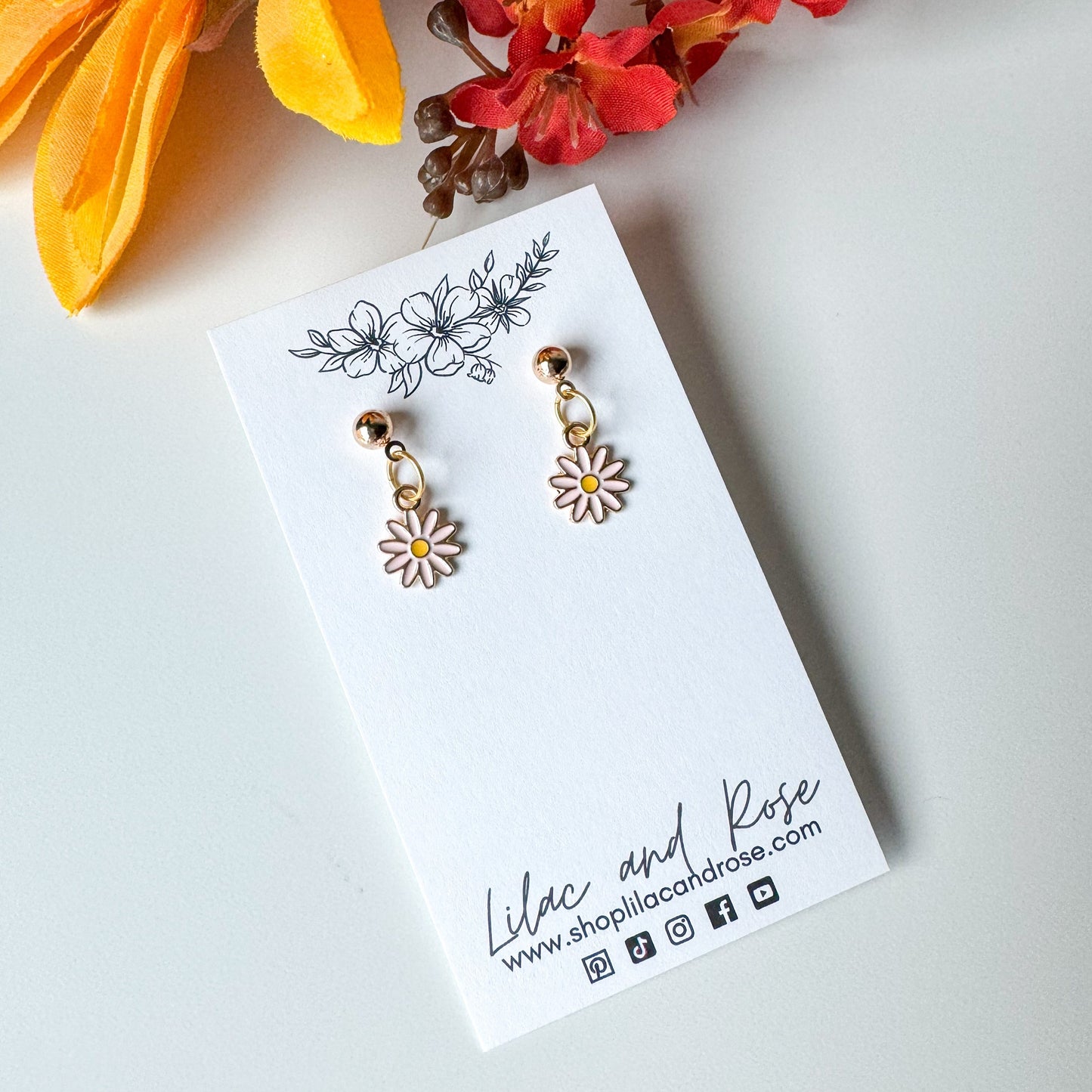 ✅ Colorful Daisy Earrings