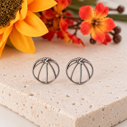 ✅ Basketball Stud Earrings – Game Day Ready with Sporty Style