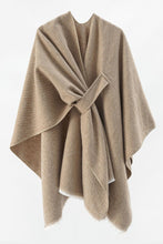 Load image into Gallery viewer, Light French Beige Cross Wrap Winter Warm Shawl
