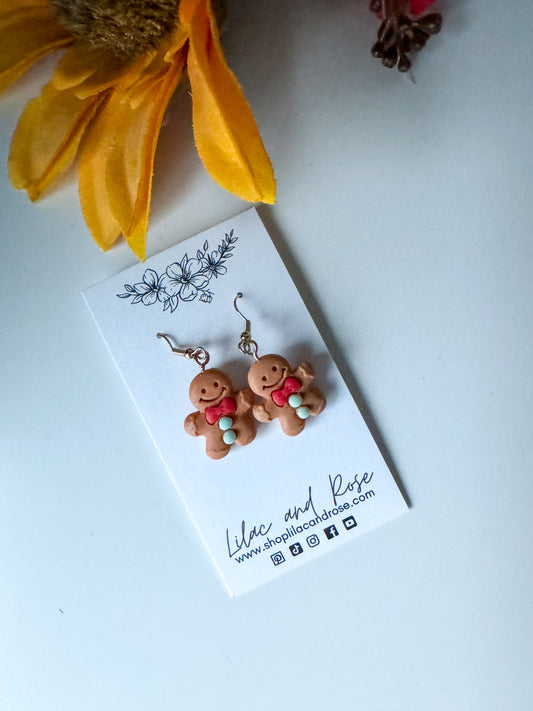 ✅ Single Gingerbread Man Earrings