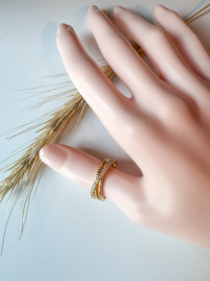 Delicate Thin Triple Row Ring