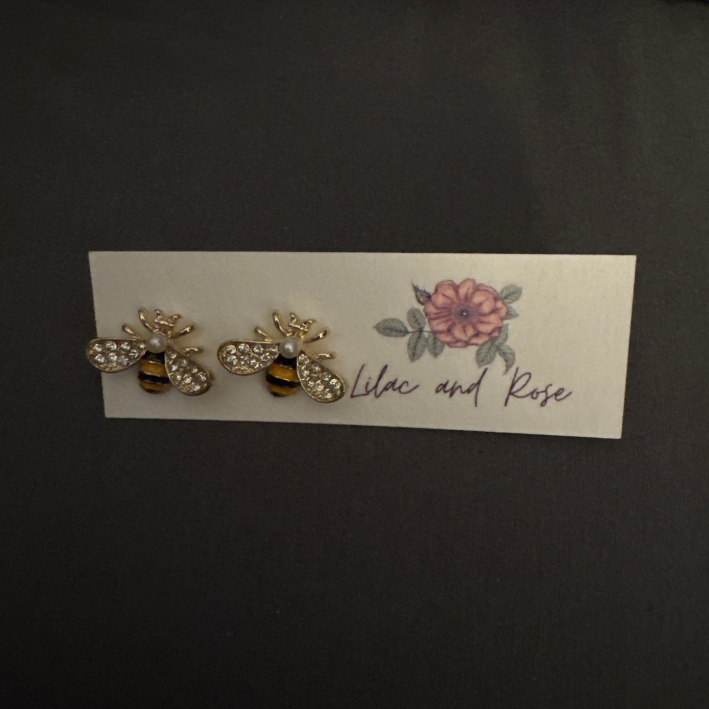cubic zirconia bee earrings gift for teachers or friends