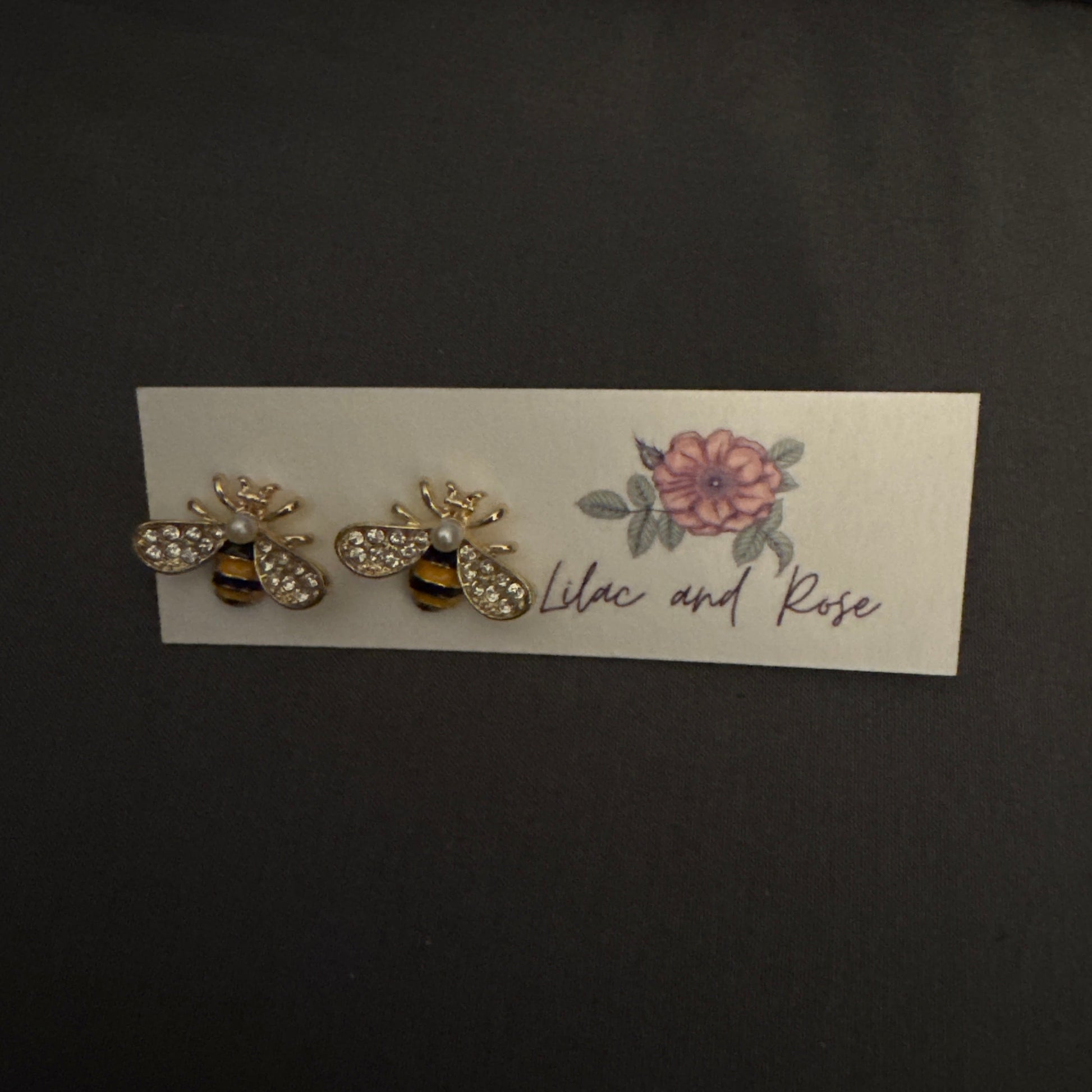 cubic zirconia bee earrings gift for teachers or friends